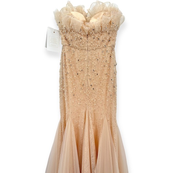 Mac Duggal NEW Strapless Embellished Tulle Ruffle Mermaid Gown $1,198 - Size 2 - Picture 11 of 16